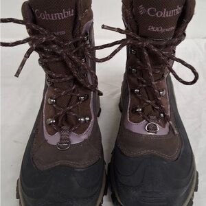 Columbia Women’s Bugaboot Omni-Tech Brown Leather Winter Boots - Size 8